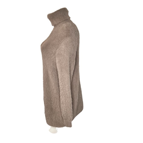 ZARA Fuzzy Tan Turtleneck Sweater Tunic Dress Top Women's Size M - Picture 5 of 16